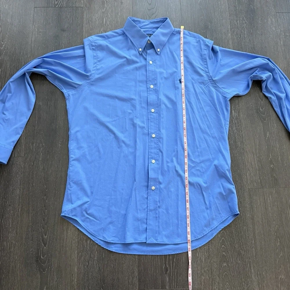 Polo Ralph Lauren Button Down Shirt Large Blue Classic Performance‎ Fit Preppy